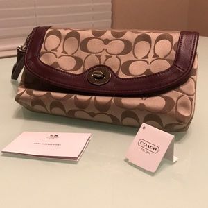 Khaki Burgundy SV Coach Wallet (Brand New)